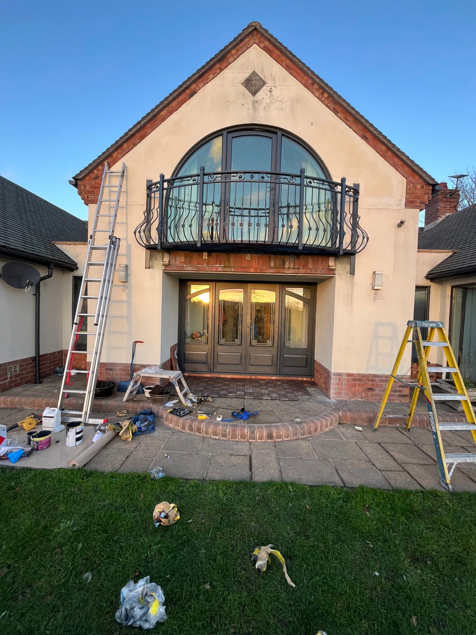 UPVC conservatory and windows sprayed grey in Guildford area