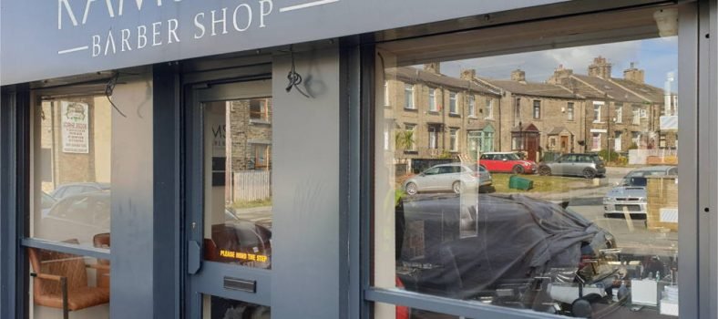 Ramsons Spray Painted Shop Front by UPVC Spray Painters Shop Front Spray Painted to Grey by UPVC Spray Painters